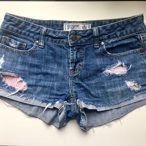 Victoria’s Secret PINK Distressed Jean Shorts